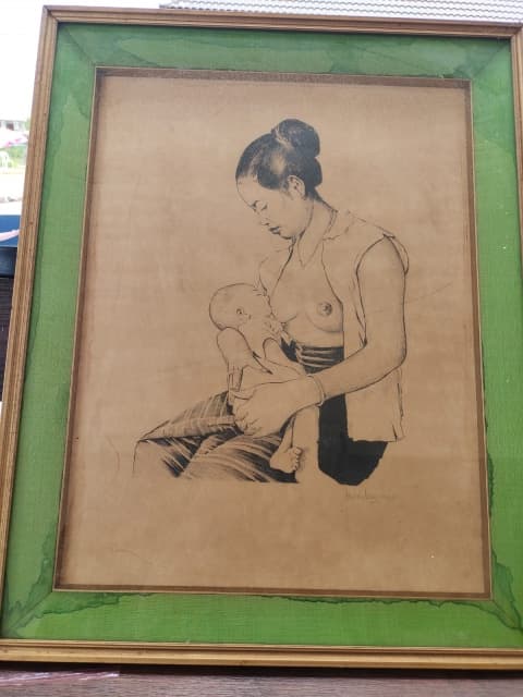 Tasación de la Pintura Original de Marc Leguay procedente de la Familia Real Laotiana – H24 x L18 cm