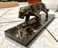 Tasación de la Escultura en Bronce y Mármol: Pantera y Antílope.