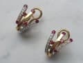Tasación de los Pendientes de Oro de 18 Quilates de la Joyería Kestermans Adornados con Rubíes