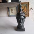 Tasación de una Escultura de Busto Rey Africano en Muy Buen Estado
