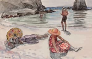 Dibujo de Henri Lebasque: tasación gratuita