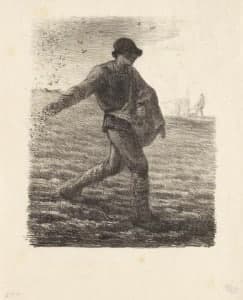 Gravura Litografía Jean-François Millet: peritaje y tasación Gravura Litografía Jean-François Millet: peritaje y tasación