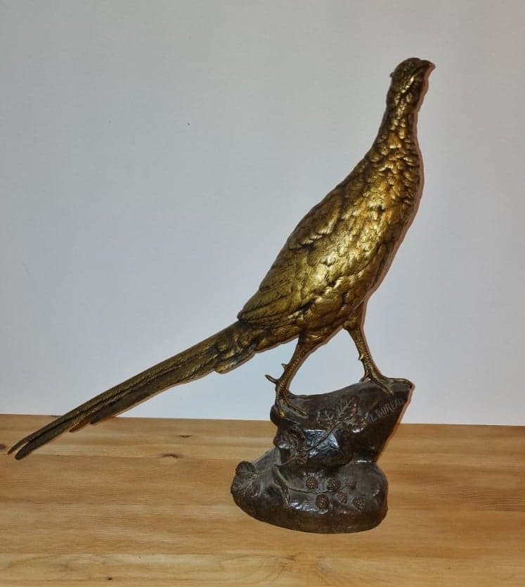 Tasación de la escultura en bronce “Faisán” realizada por L. Bureau – Peso de 10,7 kg