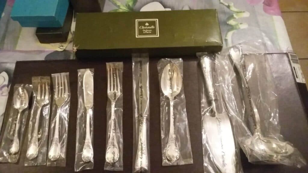 Tasación de un servicio de mesa Marly de Christofle