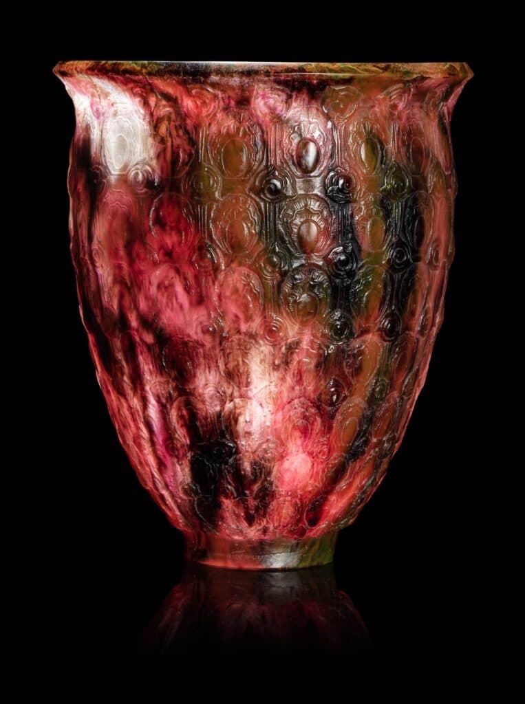 Vaso de pasta de vidrio
