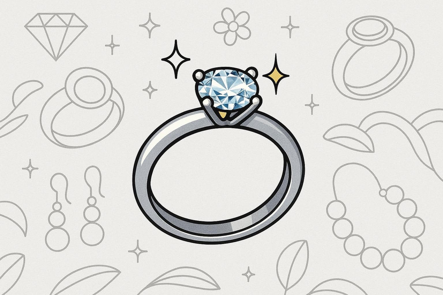 Anillo solitario de diamante Anillo solitario de diamante