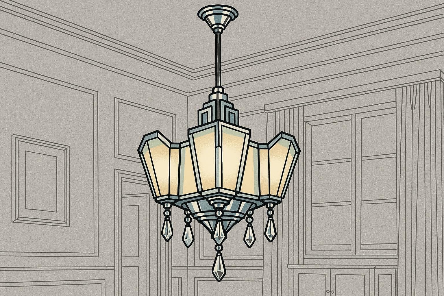 Lámpara art déco