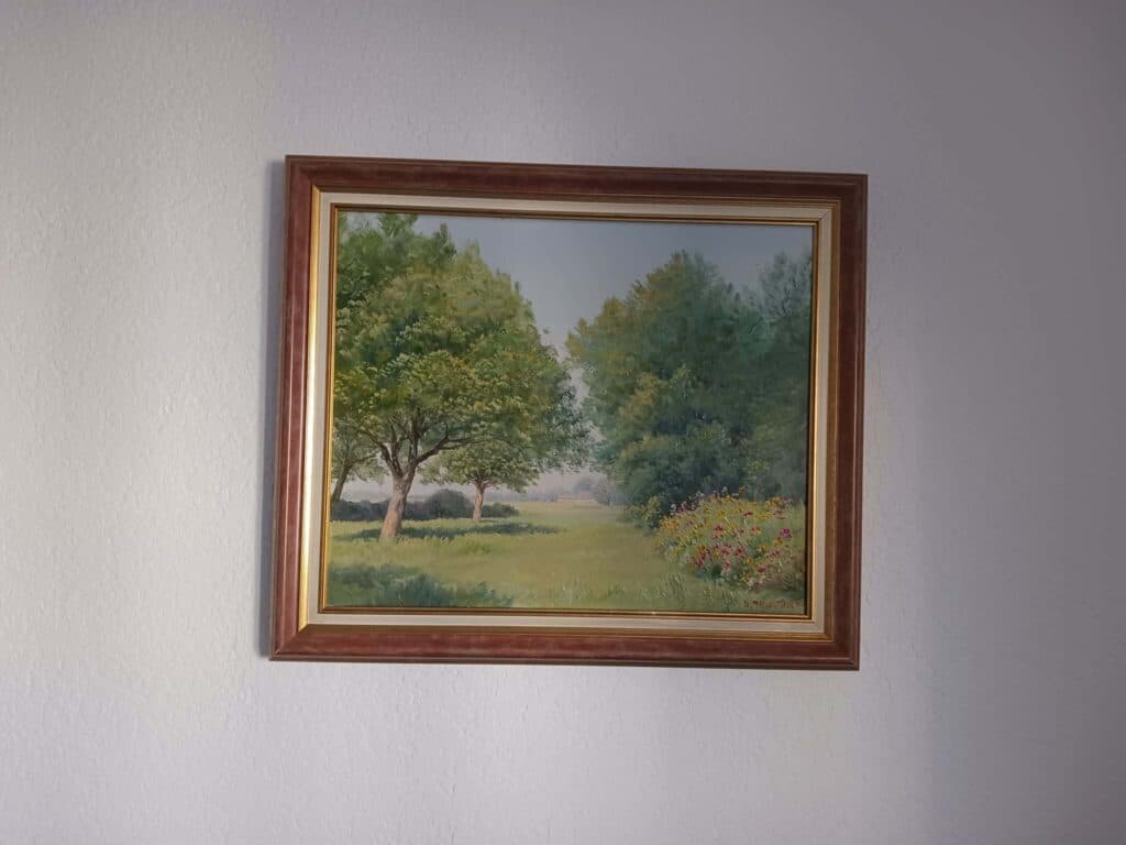Tasación del valor de la pintura “Cielo de verano” de Daniel TRUSSARD, comprada en Ruan en 1999 por 4652 Francos.