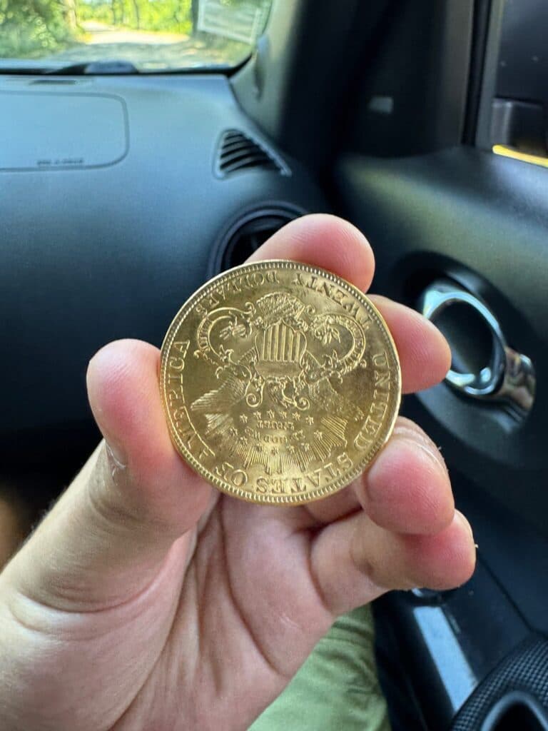 Tasación valiosa de la moneda de oro rara USA Liberty Head Double Eagle del año 1904
